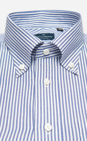 University Stripe Button Down Collar Pin Oxford