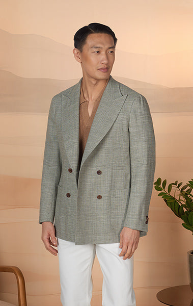 Green Check Moro Double Breasted Sportcoat