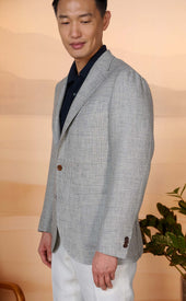 Lt Gray Check Hopsack Moro Sportcoat