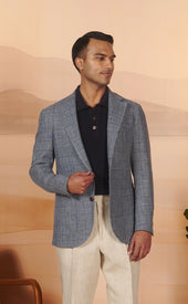 Lt Blue Hopsack Moro Sportcoat