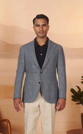 Lt Blue Hopsack Moro Sportcoat