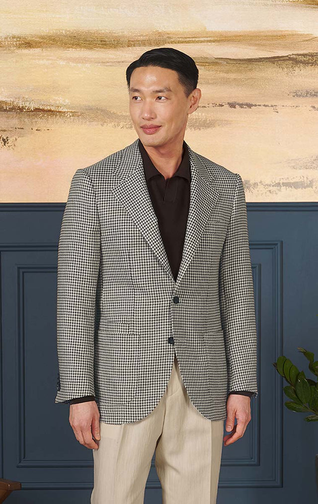 Dark Brown Houndstooth - Neo 3 Sportcoat