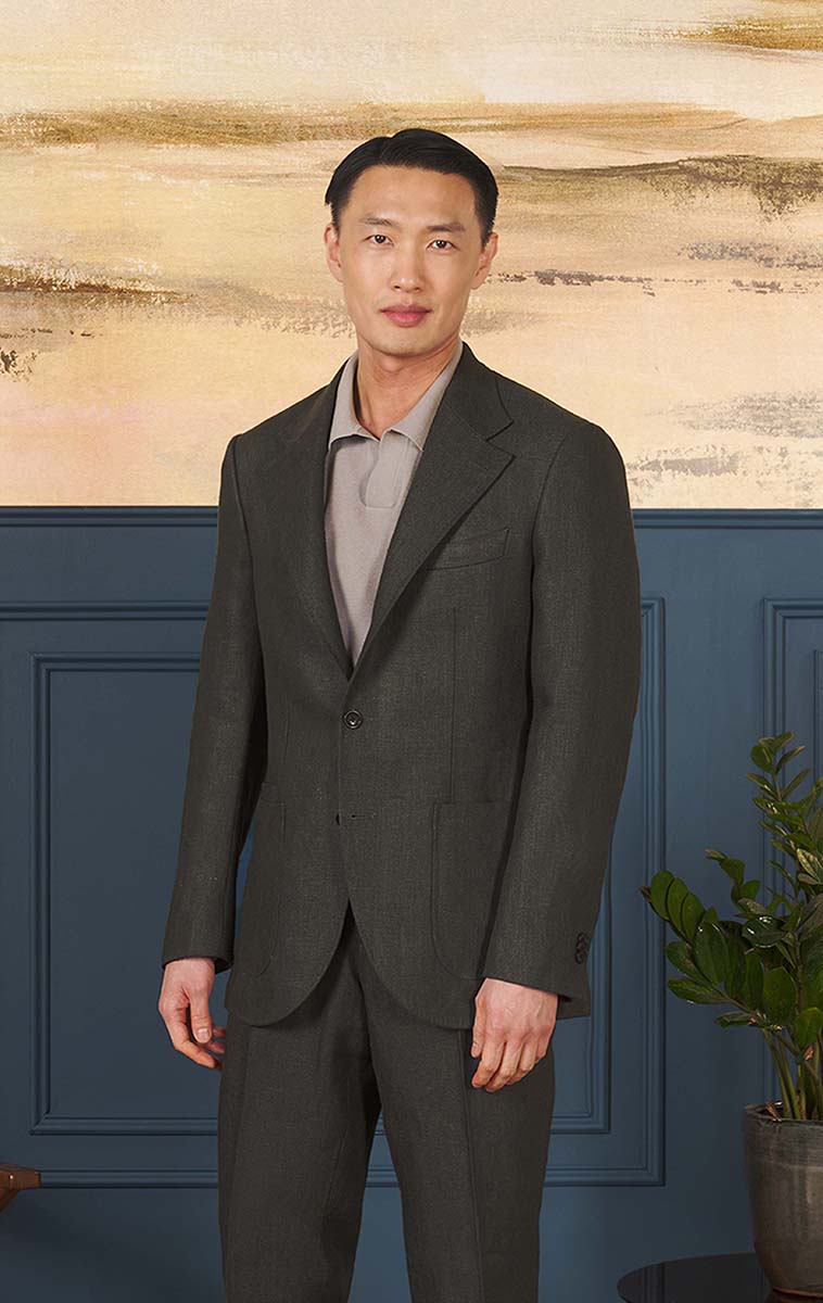 Green Herringbone Neo 3 Sportcoat