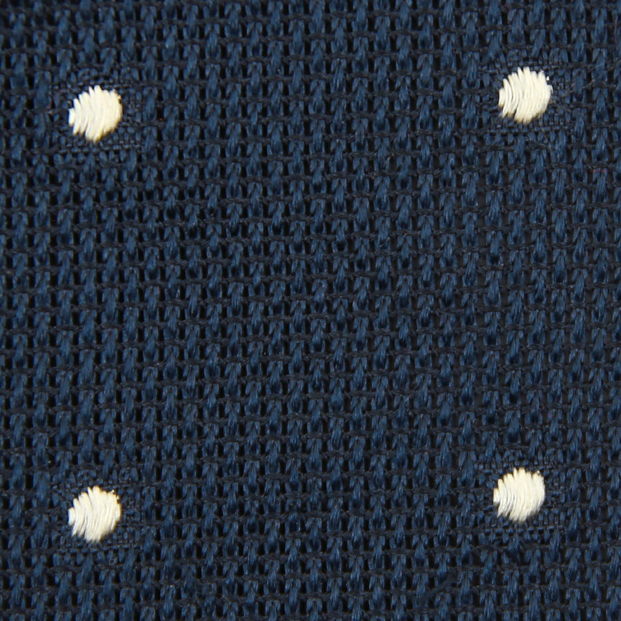 Dotted Grenadine Garza Fina Bespoke Tie Navy