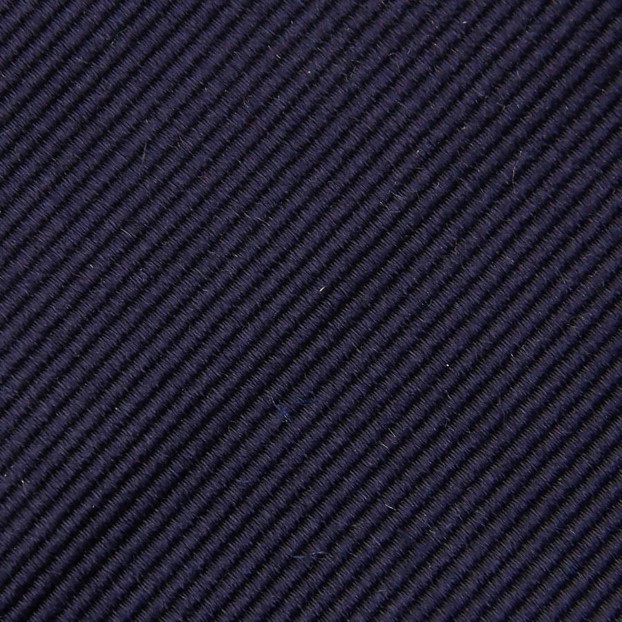 Plain Repp Bespoke Silk Tie Midnight