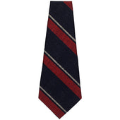 Fox Brothers Striped Wool Bespoke Tie Navy