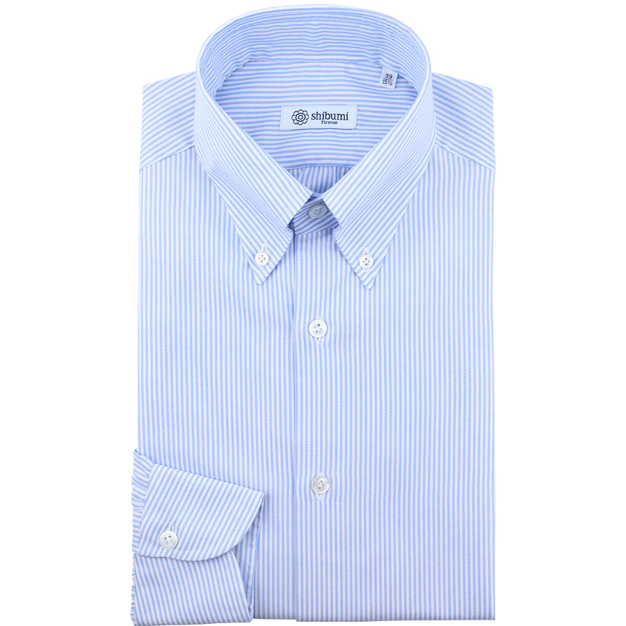 Oxford Button Down Shirt University Stripe Thin