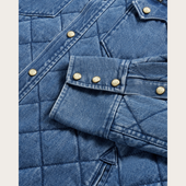 Men's Quilted Denim Shacket