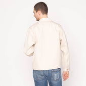Zip Jacket - All Natural Ecru Foxfibre® Selvedge