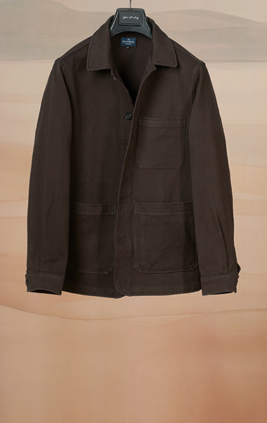 Dark Brown Moleskin Chore Coat