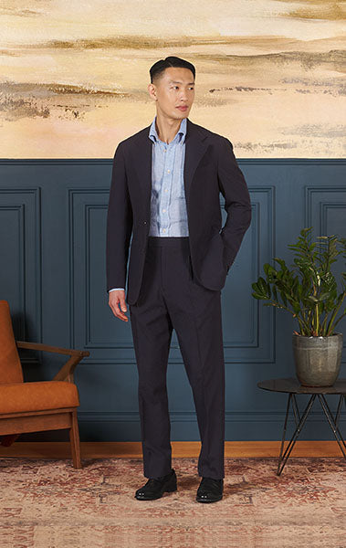 Navy Seersucker - Neo 2 Suit