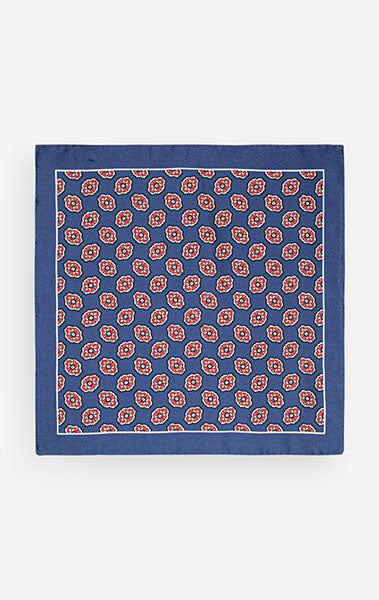 Red Foulard Silk Pocket Square
