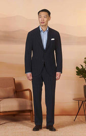 Navy Chalk Stripe - Seersucker Moro Suit