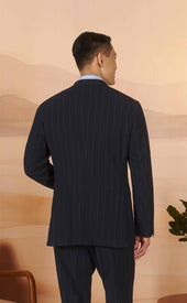 Chalk Stripe Seersucker Moro Suit