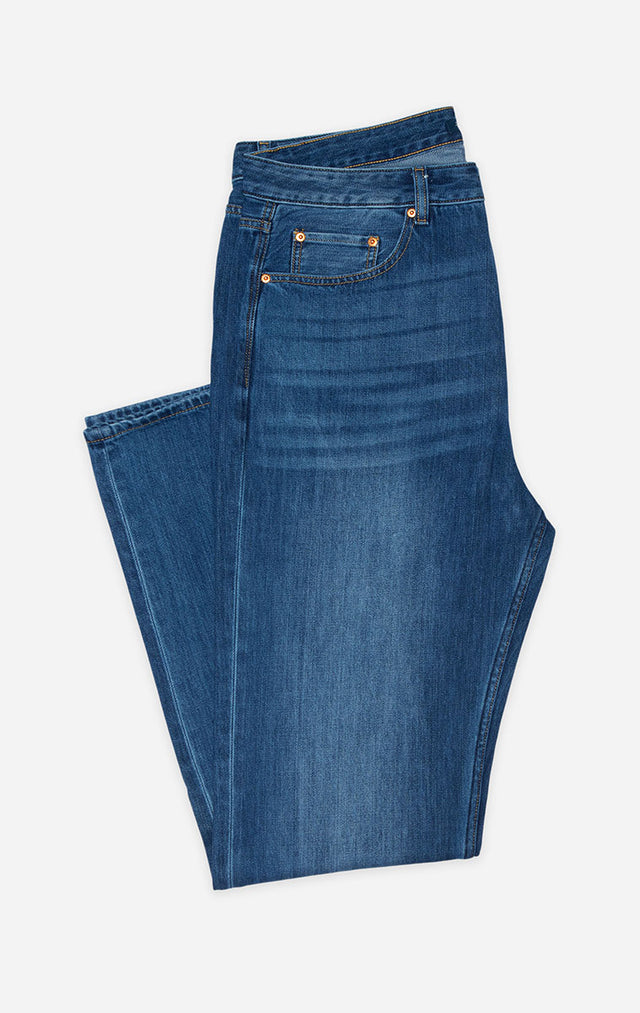 Medium Wash - High-Rise Denim Jeans