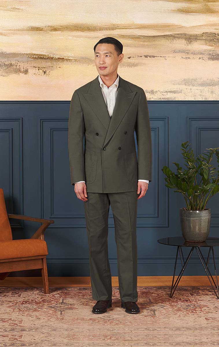 Crepe Twill Double Breasted Neo 2 Suit