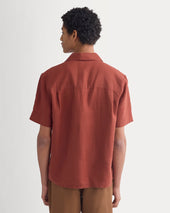 Linen Resort Shirt | Henna Red