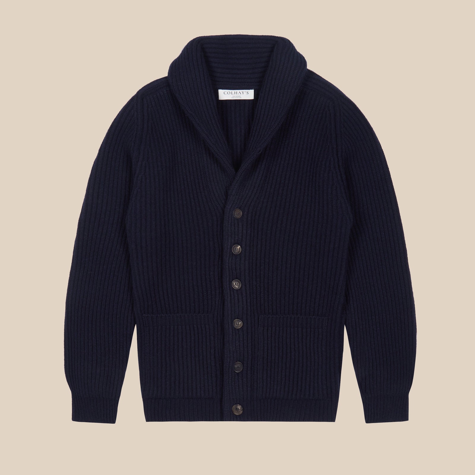 Cashmere Shawl Collar Cardigan In