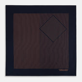 And Blush Stripe Silk Pocket Square