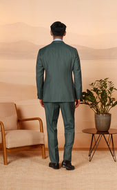 Green Herringbone Rivo Suit