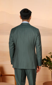 Green Herringbone Rivo Suit