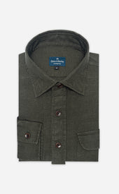 Dark Green Cpo Overshirt
