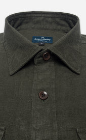 Dark Green Cpo Overshirt