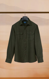 Dark Green Cpo Overshirt