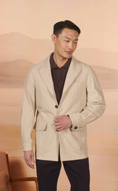 Natural Herringbone Teba Jacket