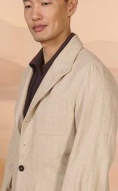 Natural Herringbone Teba Jacket