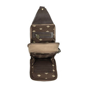 Pequeno Crossbody Bag Leather And Sand Canvas