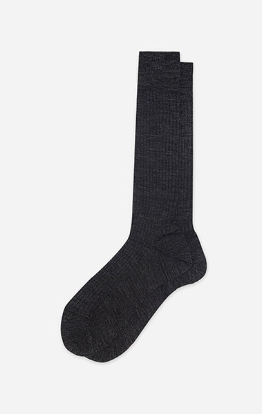 Melange Rib Knit Dress Sock