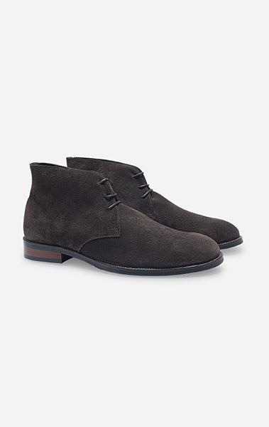 Chocolate Brown Suede - Unlined Chukka