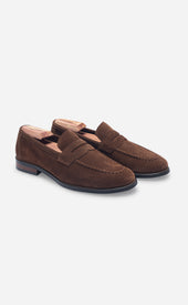 Snuff Brown Suede Unlined Loafers