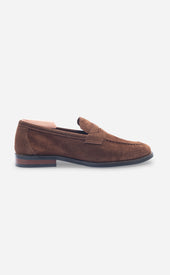 Snuff Brown Suede Unlined Loafers