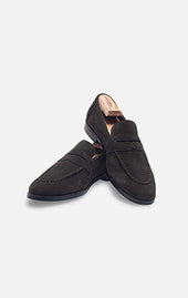 Chocolate Brown Suede - Unlined Loafers
