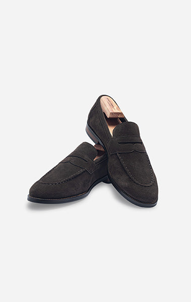 Chocolate Brown Suede - Unlined Loafers