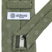 Shibumi Flower Shantung Silk Tie Hand Rolled