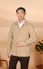 Wheat Linen Cotton Chore Coat