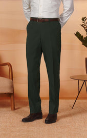 Dark Green Tropical Ellis Trousers