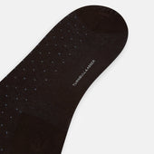 Dark Blue Pale Dot Mid Length Socks