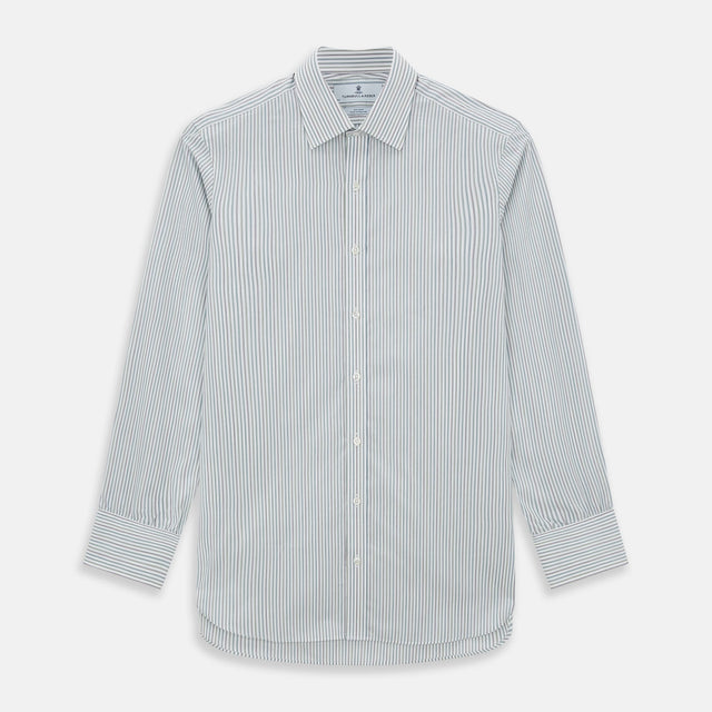 Forest Green with Multicoloured Music Stripe Mayfair Shirt
