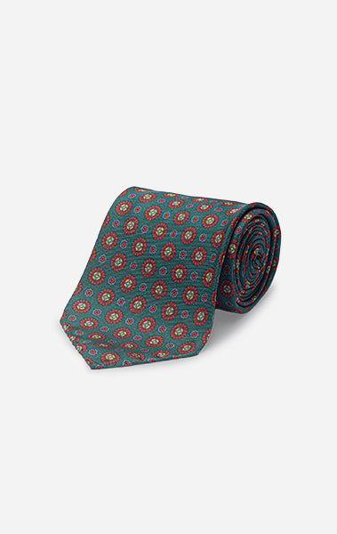 Green Red Untipped Tie