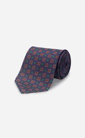 Purple Green Untipped Tie