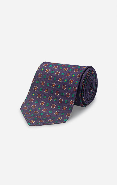 Purple & Green - Untipped Tie