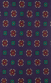 Purple Green Untipped Tie