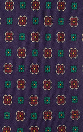 Purple Green Untipped Tie
