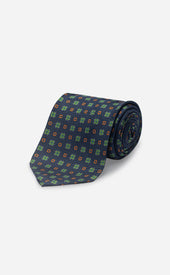 Green Orange Untipped Tie