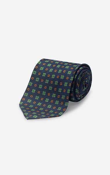 Green Orange Untipped Tie