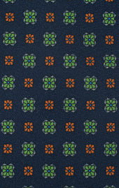 Green Orange Untipped Tie